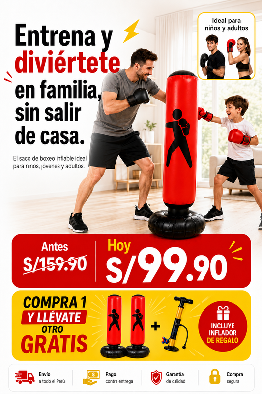 SACO DE BOXEO INFLABLE
