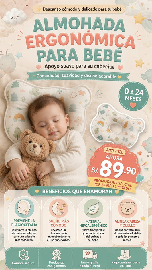 ALMOHADA ERGONOMICA PARA BEBÉ