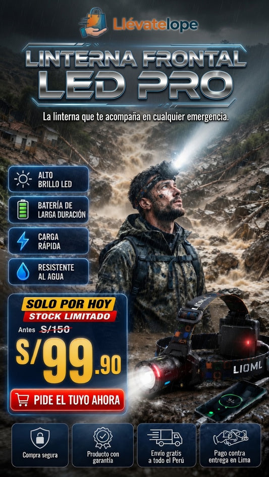 LINTERNA FRONTAL LED PRO